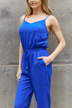 Load image into Gallery viewer, Textured Woven Jumpsuit in Royal Blue-Modish Lily, Tecumseh Michigan

