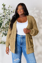 Load image into Gallery viewer, Falling For You Full Size Open Front Cardigan with Pockets-Modish Lily, Tecumseh Michigan
