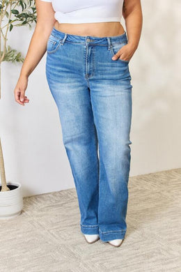 RISEN Full Size High Waist Straight Jeans-Modish Lily, Tecumseh Michigan