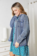 Load image into Gallery viewer, Mineral-Washed Button-Down Denim Jacket-Modish Lily, Tecumseh Michigan
