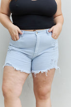 Load image into Gallery viewer, RISEN Katie High Waisted Distressed Shorts in Ice Blue-Modish Lily, Tecumseh Michigan
