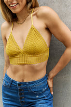 Load image into Gallery viewer, Ribbed Lace Boho Racerback Bralette in Straw-Modish Lily, Tecumseh Michigan
