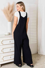 Load image into Gallery viewer, Black Wide Leg Overalls with Pockets-Modish Lily, Tecumseh Michigan
