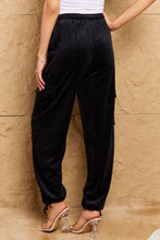 Load image into Gallery viewer, Chic For Days High Waist Drawstring Cargo Pants in Black-Modish Lily, Tecumseh Michigan
