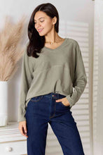 Load image into Gallery viewer, Sage V-Neck Long Sleeve T-Shirt-Modish Lily, Tecumseh Michigan
