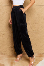Load image into Gallery viewer, Chic For Days High Waist Drawstring Cargo Pants in Black-Modish Lily, Tecumseh Michigan
