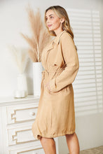 Load image into Gallery viewer, Tan Tied Trench Coat with Pockets-Modish Lily, Tecumseh Michigan
