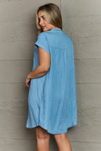 Load image into Gallery viewer, Cozy Cuddles Full Size Denim Dress-Modish Lily, Tecumseh Michigan
