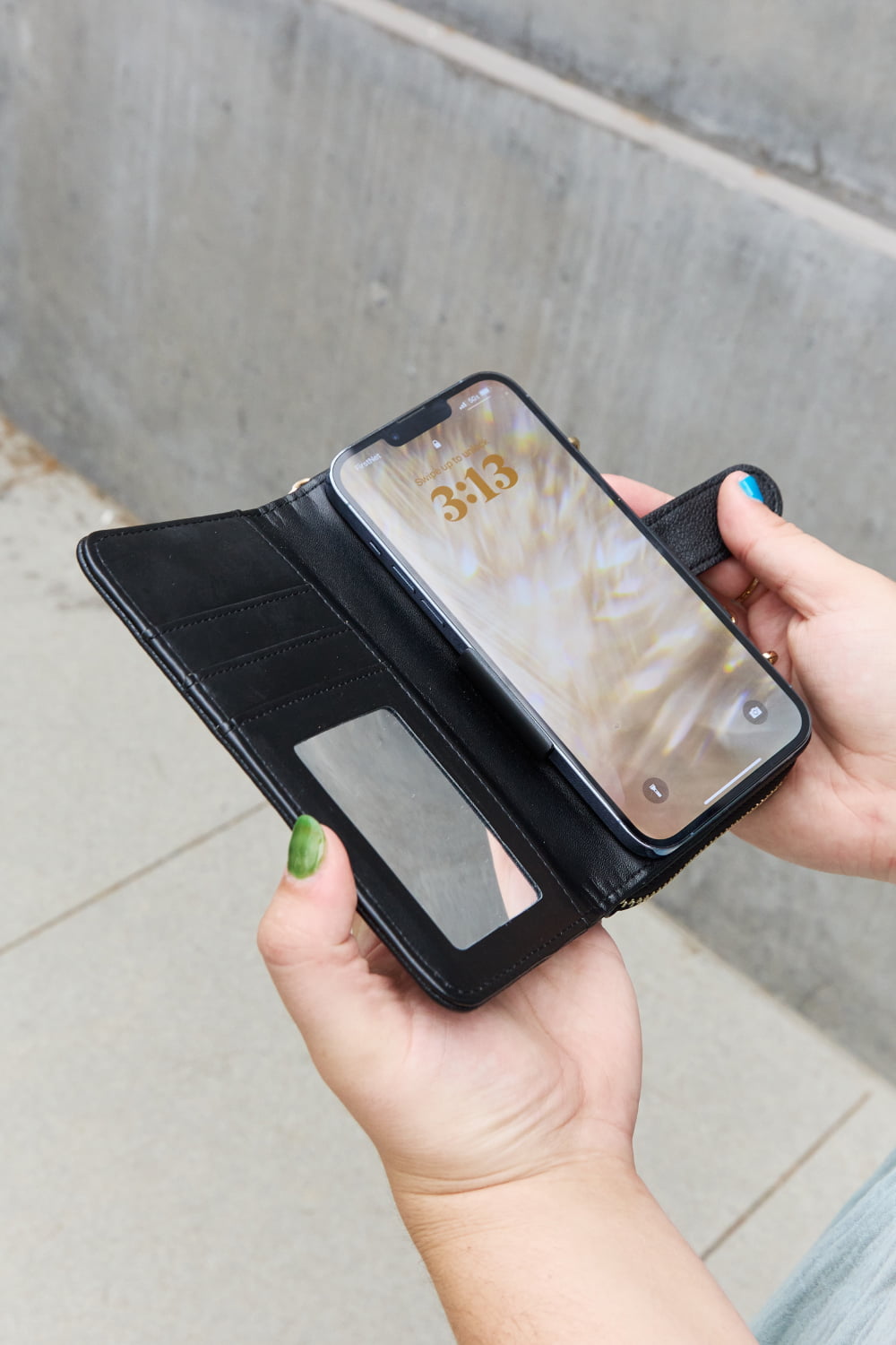 Nicole Lee USA Two-Piece Crossbody Phone Case Wallet-Modish Lily, Tecumseh Michigan
