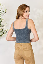 Load image into Gallery viewer, Ash Black Washed Ribbed Cropped Tank-Modish Lily, Tecumseh Michigan
