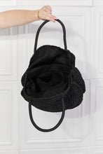 Load image into Gallery viewer, Justin Taylor Beach Date Straw Rattan Handbag in Black-Modish Lily, Tecumseh Michigan
