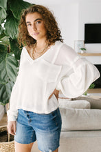 Load image into Gallery viewer, Bellissimo Draped V-neck Sweater-Womens-Modish Lily, Tecumseh Michigan
