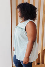 Load image into Gallery viewer, Boho Baby Doll Tank in Sea Foam-Womens-Modish Lily, Tecumseh Michigan
