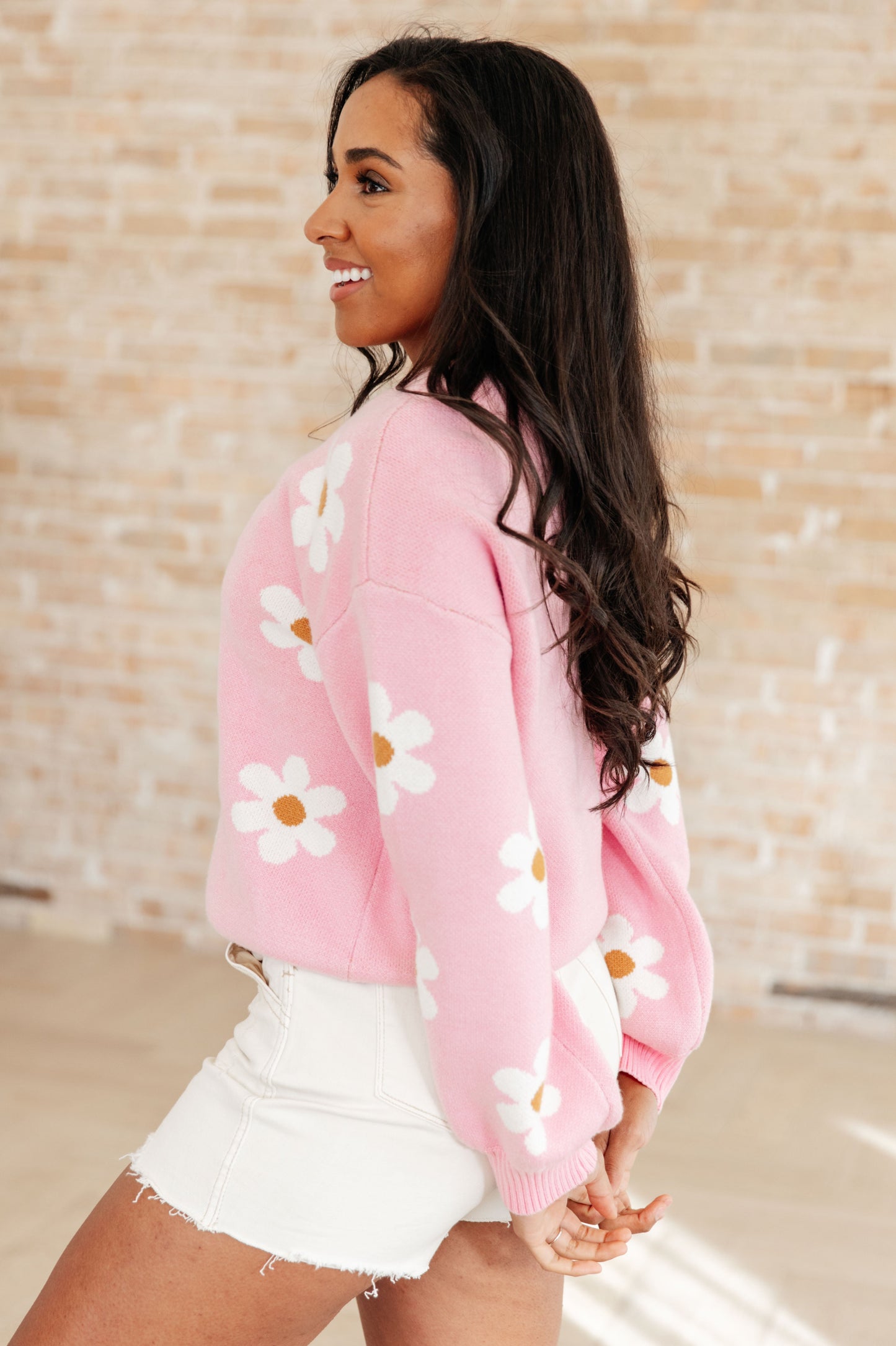 Don't Worry About a Thing Floral Sweater-Tops-Modish Lily, Tecumseh Michigan