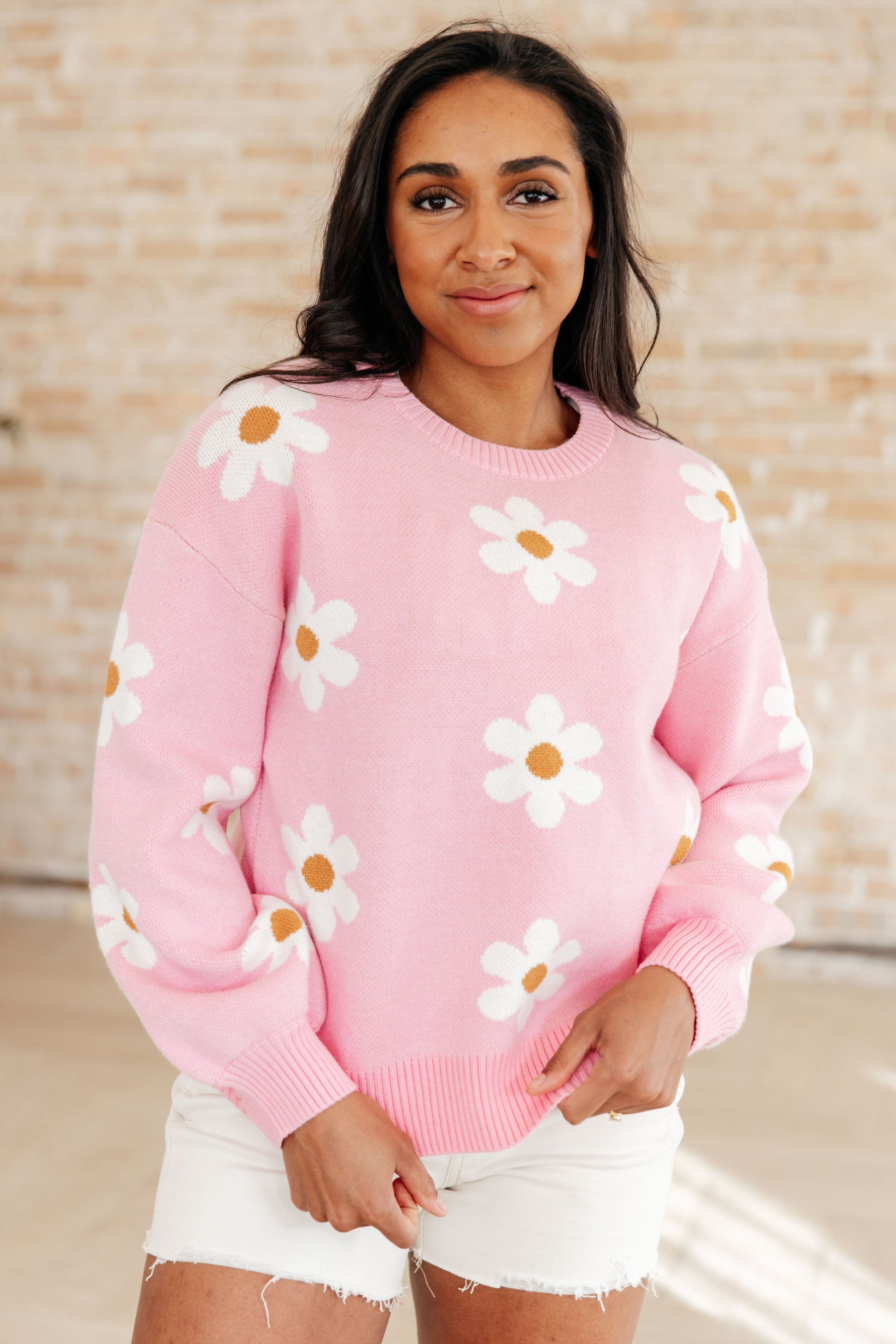 Don't Worry About a Thing Floral Sweater-Tops-Modish Lily, Tecumseh Michigan