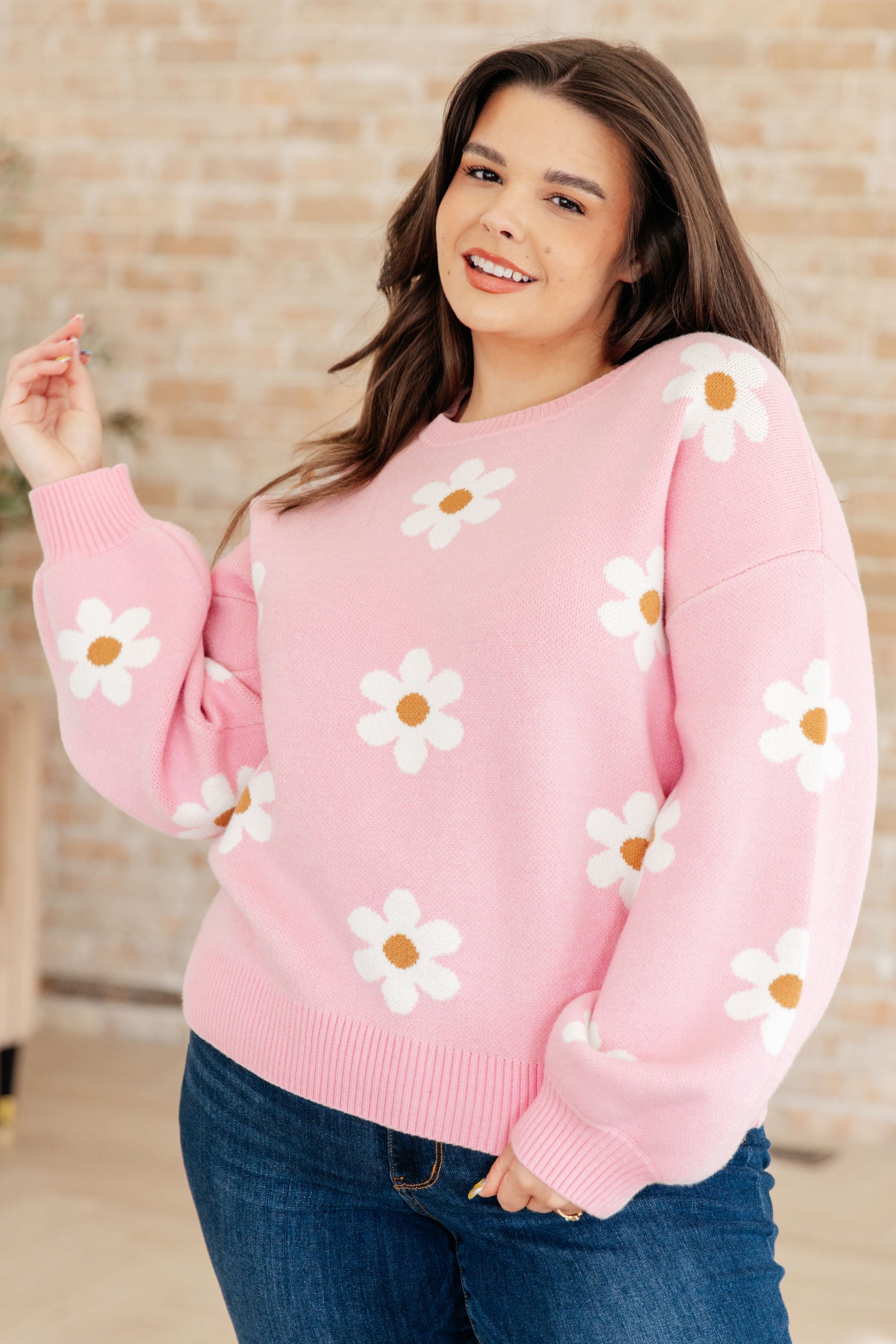 Don't Worry About a Thing Floral Sweater-Tops-Modish Lily, Tecumseh Michigan