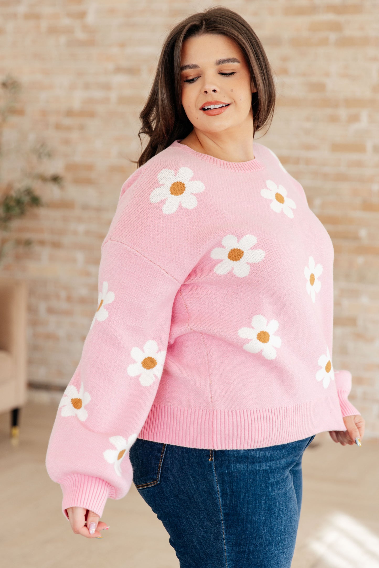 Don't Worry About a Thing Floral Sweater-Tops-Modish Lily, Tecumseh Michigan