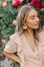 Load image into Gallery viewer, Folksong Floral Top in Coral-Womens-Modish Lily, Tecumseh Michigan
