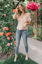 Load image into Gallery viewer, Folksong Floral Top in Coral-Womens-Modish Lily, Tecumseh Michigan
