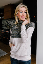 Load image into Gallery viewer, Half Camo Pullover in Oatmeal-Womens-Modish Lily, Tecumseh Michigan
