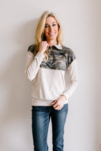Load image into Gallery viewer, Half Camo Pullover in Oatmeal-Womens-Modish Lily, Tecumseh Michigan
