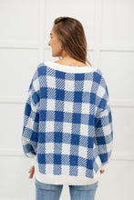 Load image into Gallery viewer, It&#39;s Picnic Day Sweater in Blue-Womens-Modish Lily, Tecumseh Michigan
