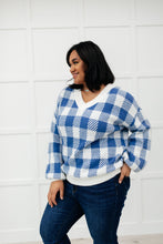 Load image into Gallery viewer, It&#39;s Picnic Day Sweater in Blue-Womens-Modish Lily, Tecumseh Michigan
