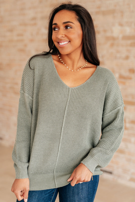 Magi Lune V-Neck Sweater-Tops-Modish Lily, Tecumseh Michigan