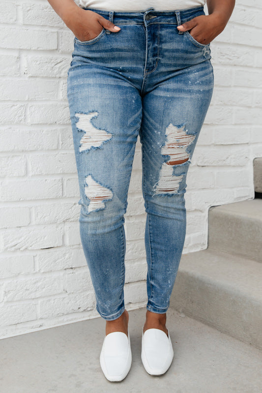Ocean Side Distressed Skinny Jeans-Womens-Modish Lily, Tecumseh Michigan