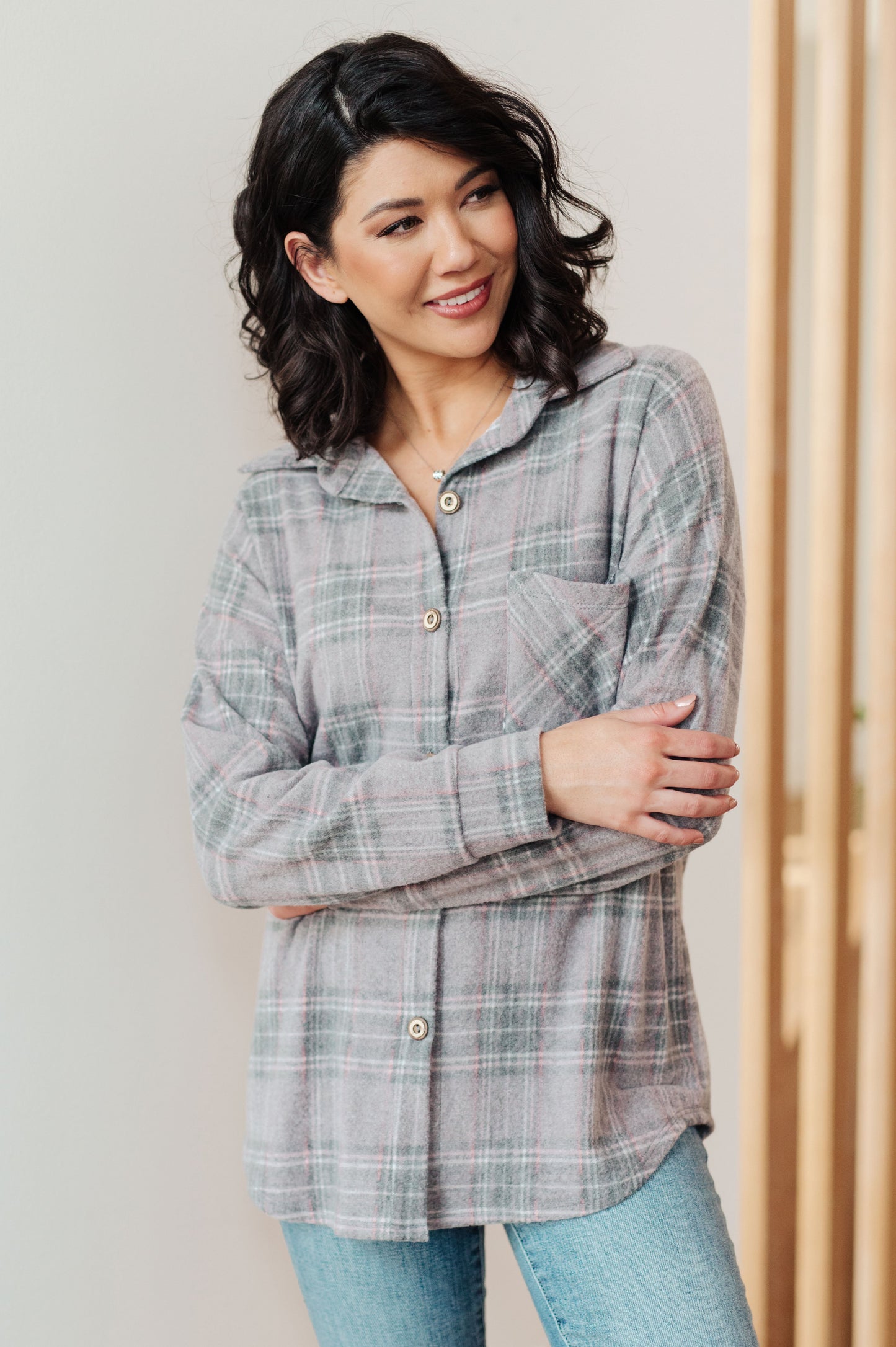 Out of the Way Plaid Button Up-Womens-Modish Lily, Tecumseh Michigan