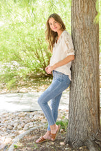 Load image into Gallery viewer, Paisley Stripe in Cream &amp; Mocha-Womens-Modish Lily, Tecumseh Michigan
