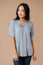 Load image into Gallery viewer, Parallel Universe Top In Dusty Blue-Womens-Modish Lily, Tecumseh Michigan
