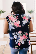 Load image into Gallery viewer, Royal Botanical Navy Top-Womens-Modish Lily, Tecumseh Michigan
