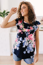 Load image into Gallery viewer, Royal Botanical Navy Top-Womens-Modish Lily, Tecumseh Michigan
