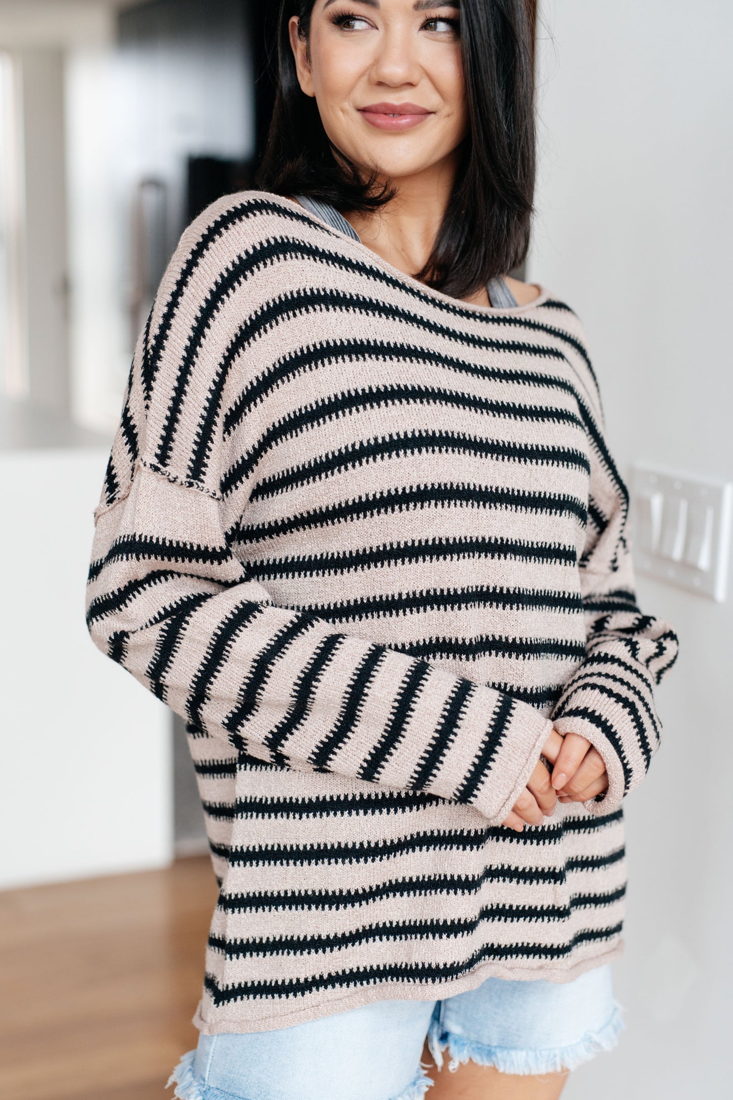 Self Assured Striped Sweater-Womens-Modish Lily, Tecumseh Michigan