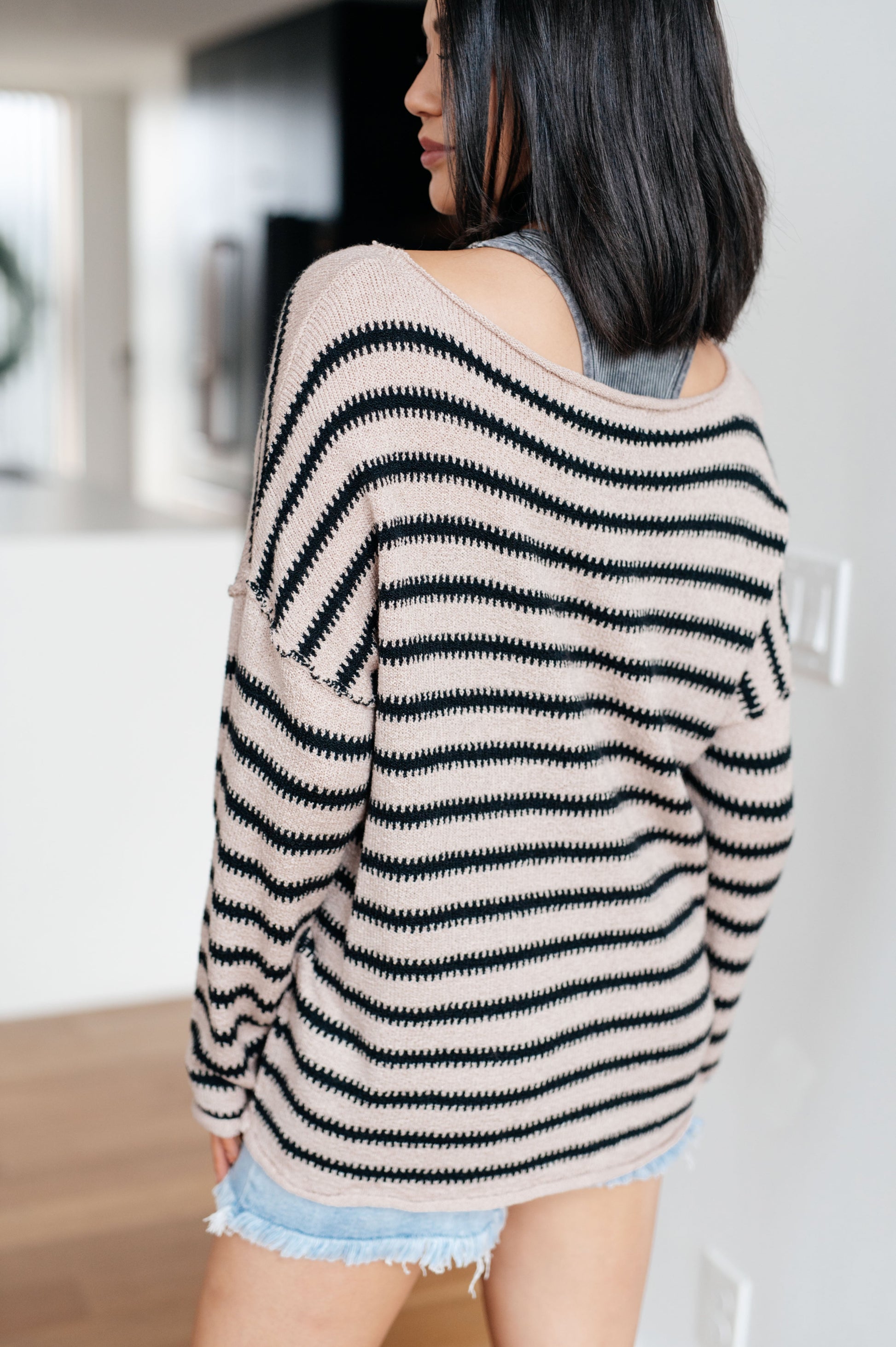 Self Assured Striped Sweater-Womens-Modish Lily, Tecumseh Michigan