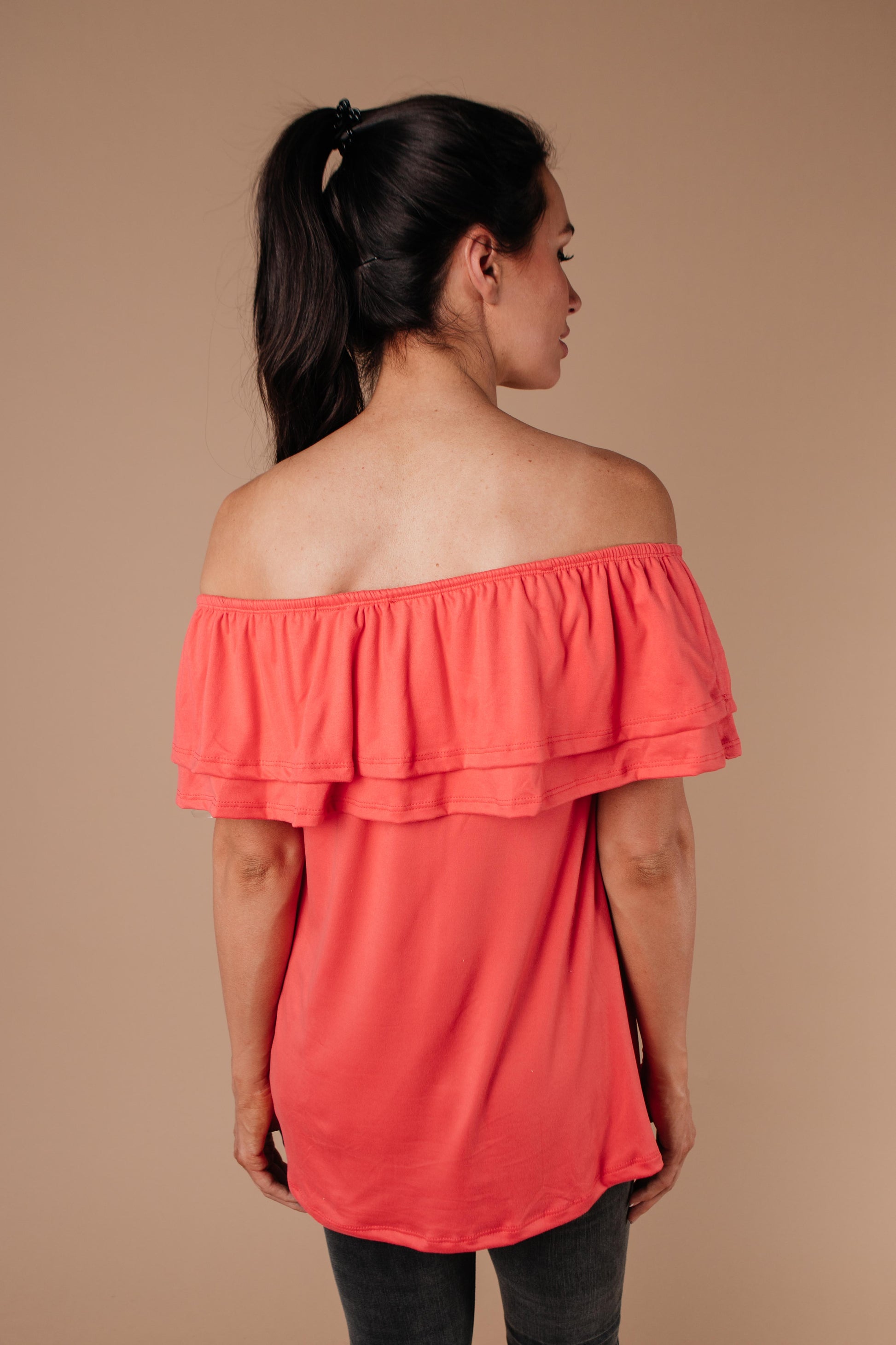 Sexy Señorita Off-Shoulder Top In Pink-Womens-Modish Lily, Tecumseh Michigan