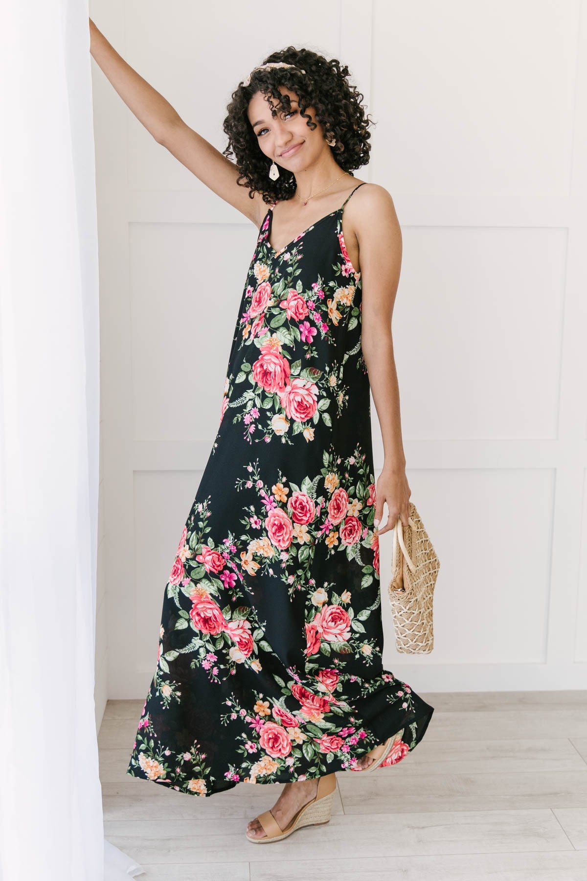 Stuck With Me Floral Maxi in Black-Womens-Modish Lily, Tecumseh Michigan
