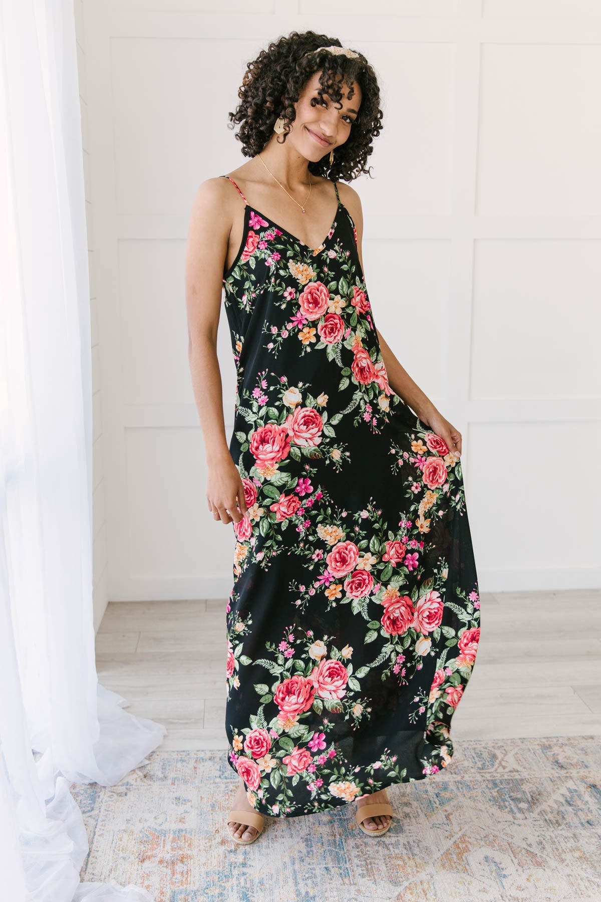 Stuck With Me Floral Maxi in Black-Womens-Modish Lily, Tecumseh Michigan