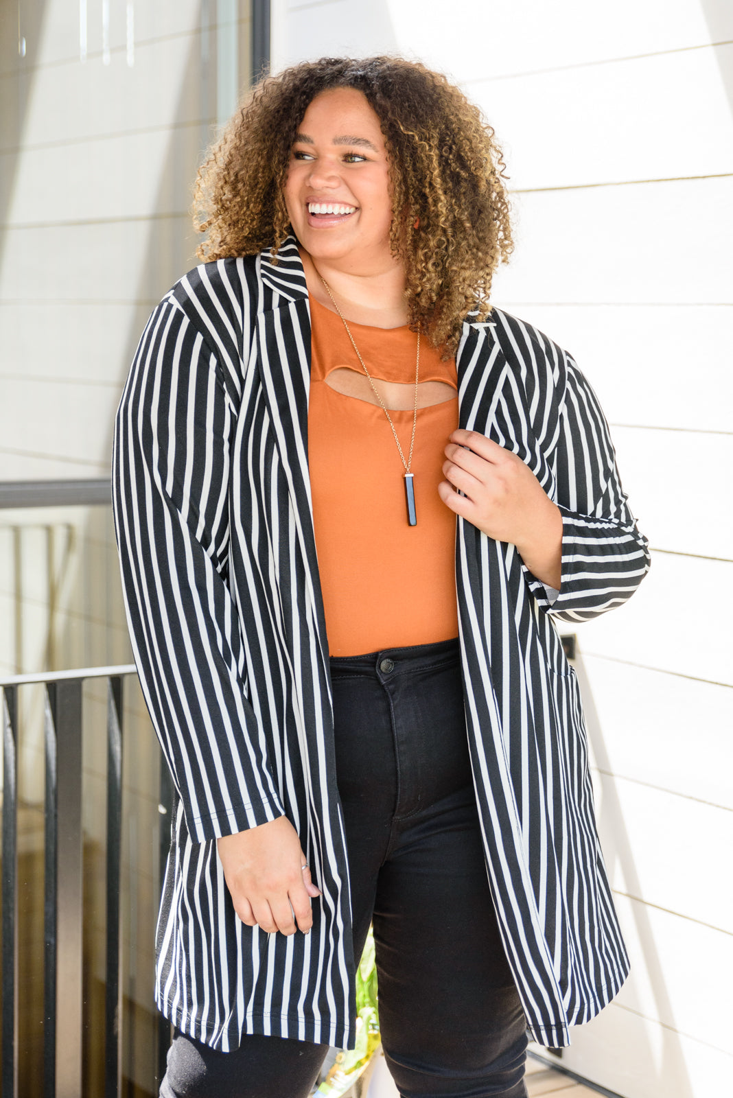 The Tall Stripes Jacket-Womens-Modish Lily, Tecumseh Michigan