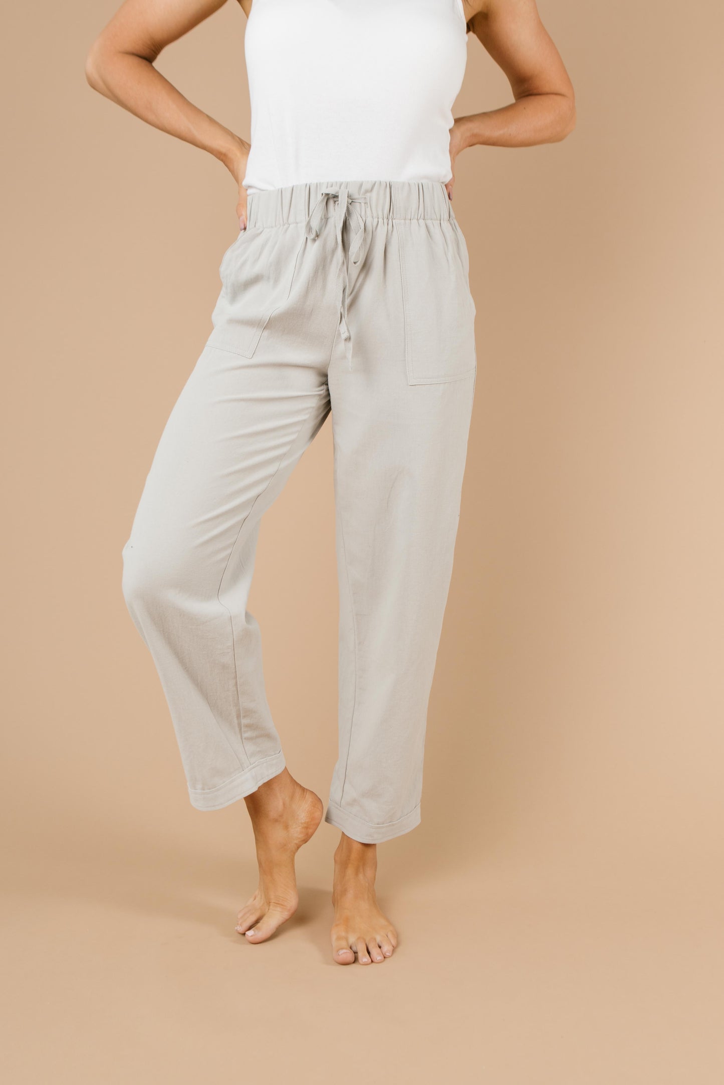 Transitions Cropped Pants In Gray-Womens-Modish Lily, Tecumseh Michigan