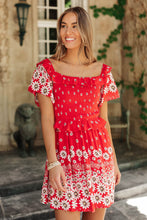 Load image into Gallery viewer, Daisy Chains Dress in Red-Womens-Modish Lily, Tecumseh Michigan
