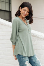 Load image into Gallery viewer, Wonderfully Waffled Top in Sage-Womens-Modish Lily, Tecumseh Michigan
