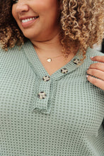 Load image into Gallery viewer, Wonderfully Waffled Top in Sage-Womens-Modish Lily, Tecumseh Michigan
