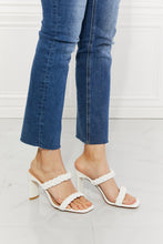 Load image into Gallery viewer, MMShoes In Love Double Braided Block Heel Sandal in White-Modish Lily, Tecumseh Michigan
