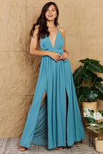 Load image into Gallery viewer, Captivating Muse Open Crossback Maxi Dress in Turquoise-Modish Lily, Tecumseh Michigan
