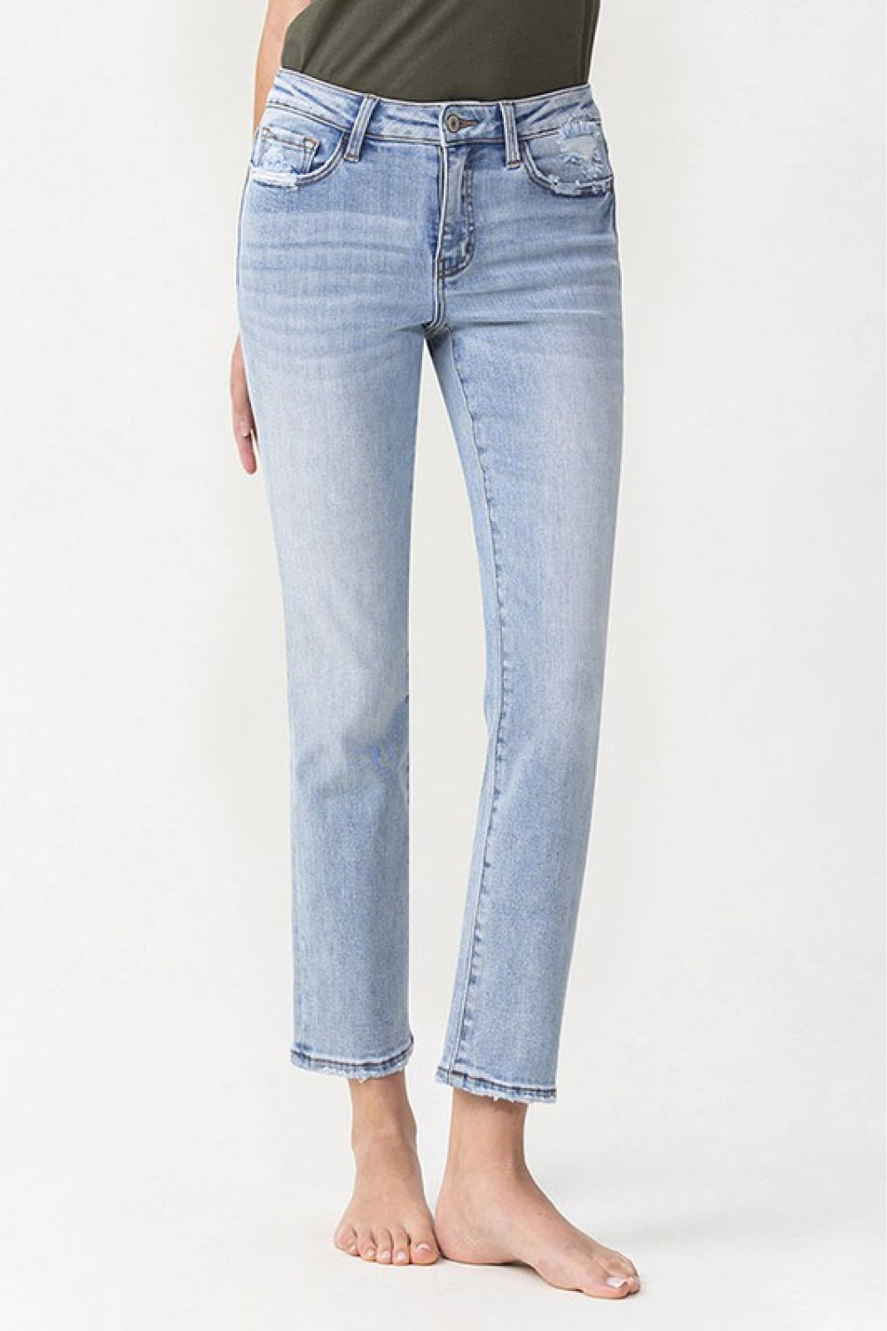 Lovervet Andrea Midrise Crop Straight Jeans-Modish Lily, Tecumseh Michigan