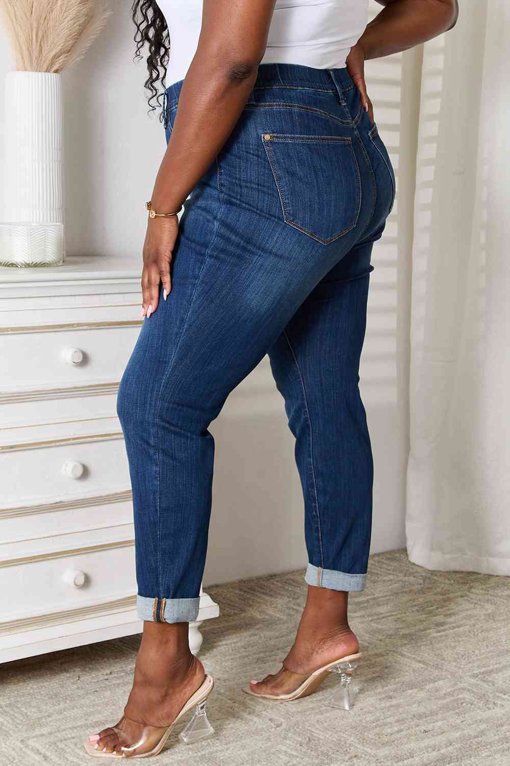 Judy Blue Full Size Skinny Cropped Jeans-Modish Lily, Tecumseh Michigan