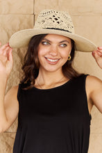 Load image into Gallery viewer, Fight Through It Lace Detail Straw Braided Fashion Sun Hat-Modish Lily, Tecumseh Michigan

