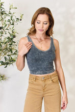 Load image into Gallery viewer, Ash Black Washed Ribbed Cropped Tank-Modish Lily, Tecumseh Michigan
